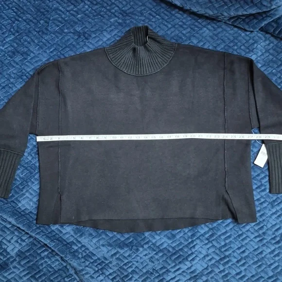 Anthropologie Logan Turtleneck Sweater In Black By Maeve Size Large, New W Tags - Picture 15 of 17